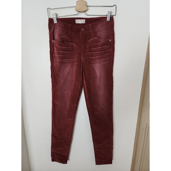 Altar'd State Women's Size 1 Red Burnt Orange Skinny Corduroy Pants Fall (5) - Picture 1 of 2